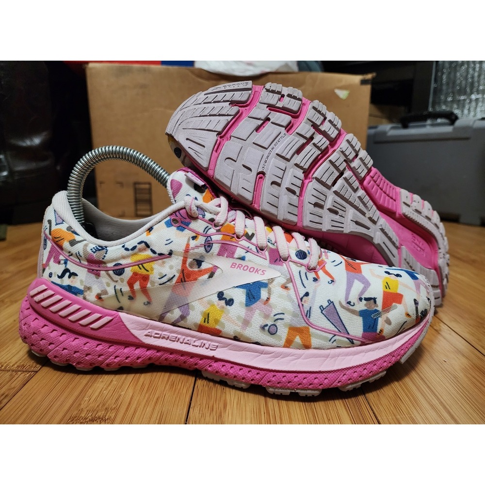 Brooks Adrenaline 21 Women’s 8 B ‘Unity’ Running Shoes Sneakers Pink 1203291B137